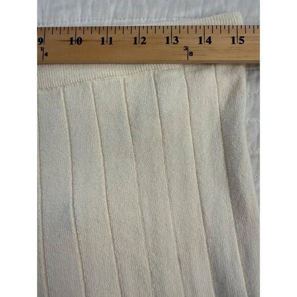 Skin Worldwide Kassidy Pant Women's L Whipped Cream Button Wide Leg Lounge Knit - Picture 6 of 9